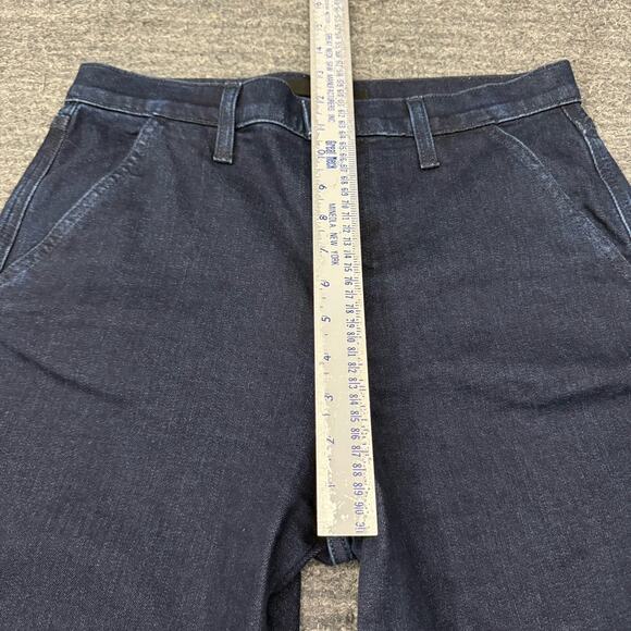 Joes Jeans Women 29 High Rise Wide Leg Cuffed Trixie Don't Worry Dark Wash Denim - Picture 5 of 11